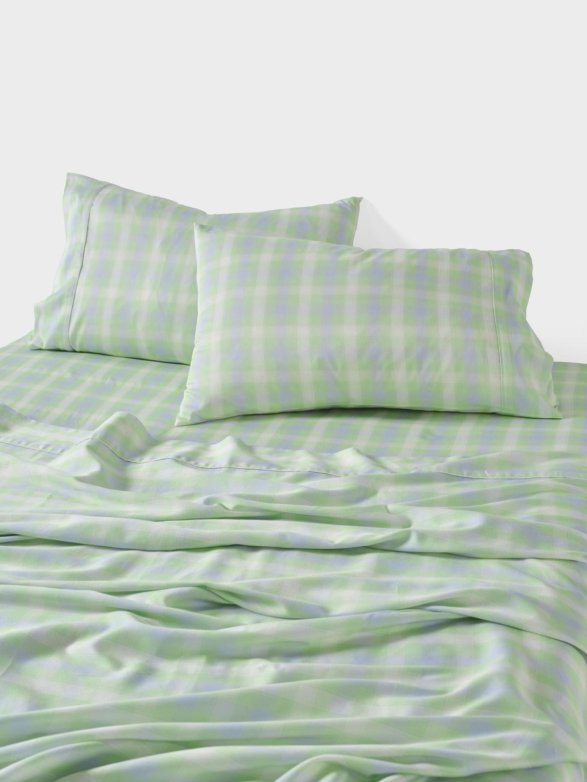 Sheet Set - Sunrise Check Clearwater Linen House - King Blue