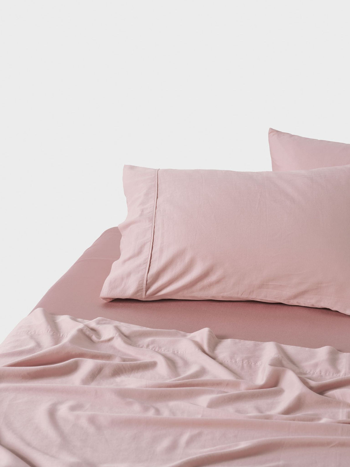 Sheet Set - Surf Wash Dusty Rose 400 Thread Count Linen House - Double Pink