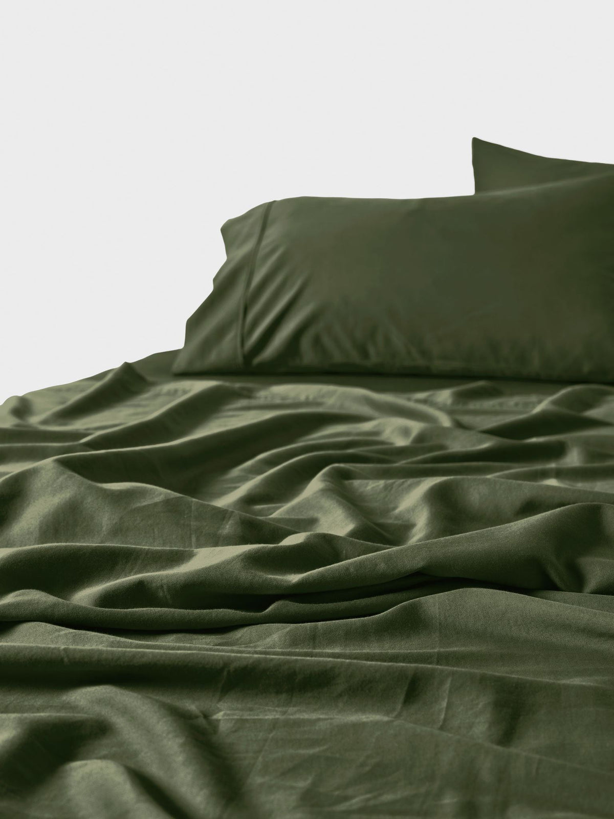 Sheet Set - Surf Wash Fern 400 Thread Count Linen House - Double Green