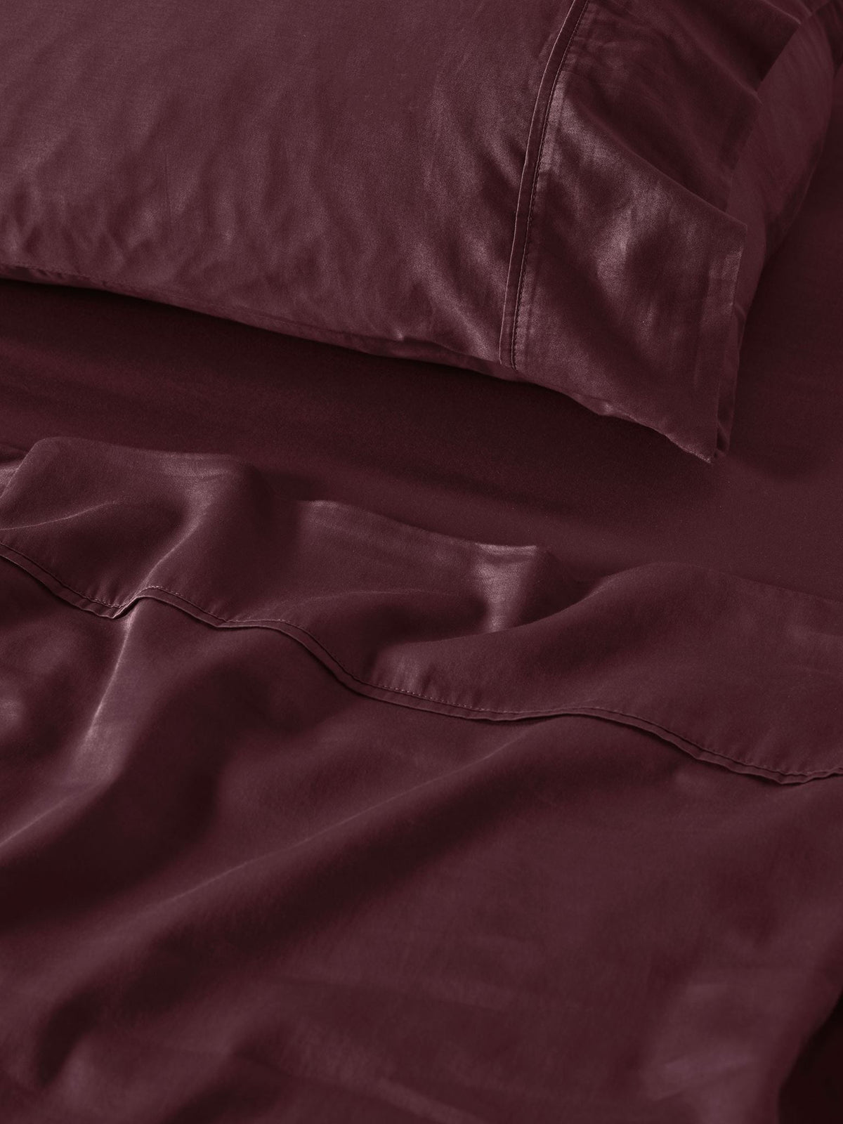 Sheet Set - Surf Wash Plum 400 Thread Count Linen House - Super King Purple