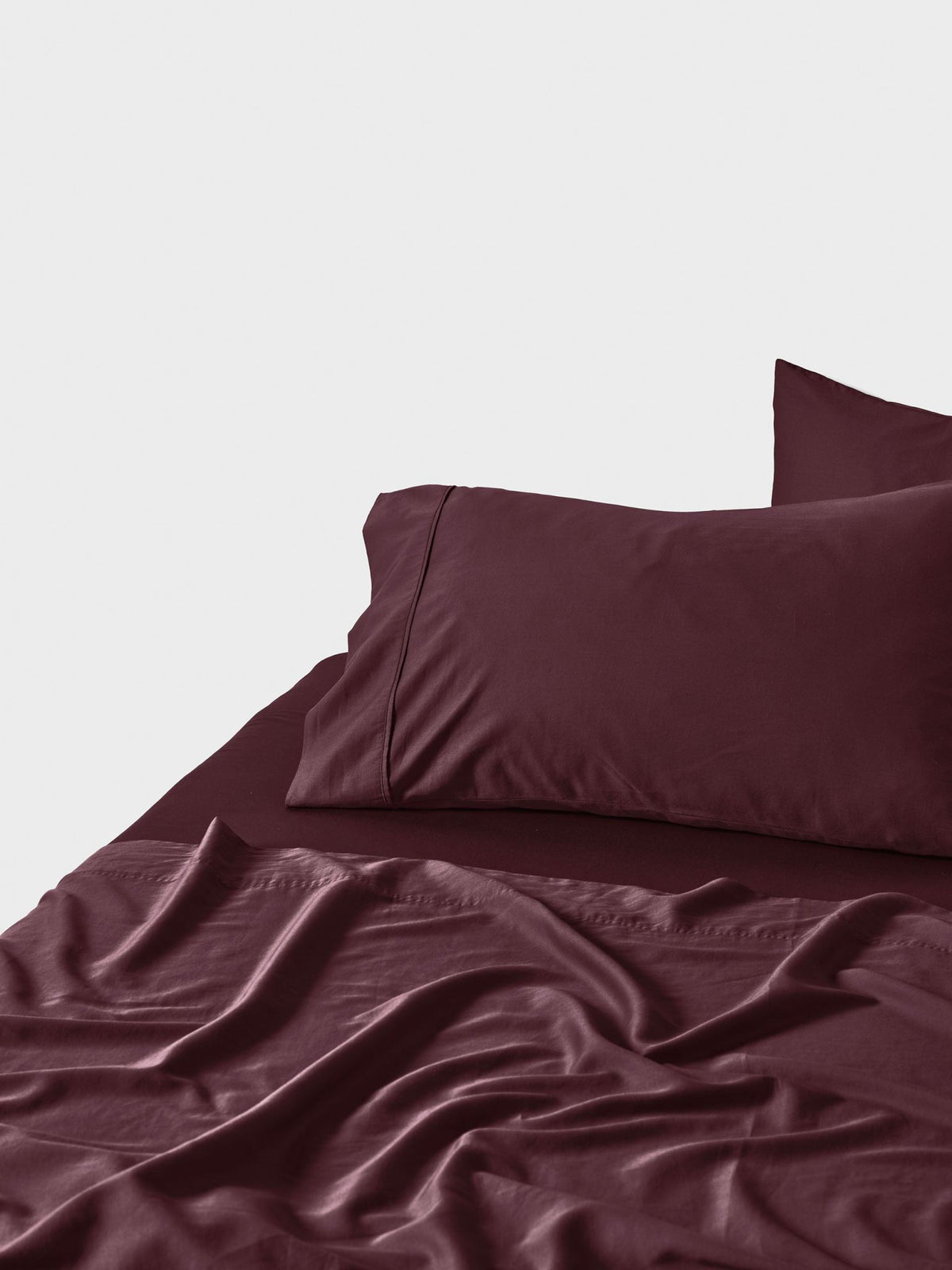 Sheet Set - Surf Wash Plum 400 Thread Count Linen House - Super King Purple