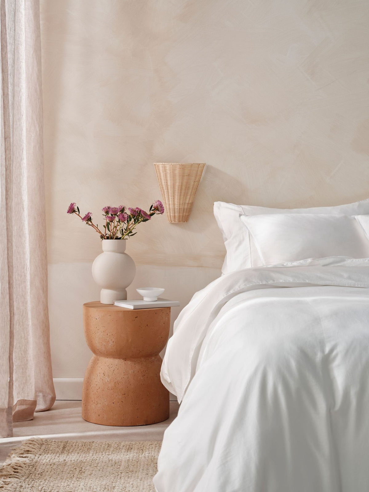 Quilt Cover Set - Surf Wash White 400 Thread Count Linen House - King