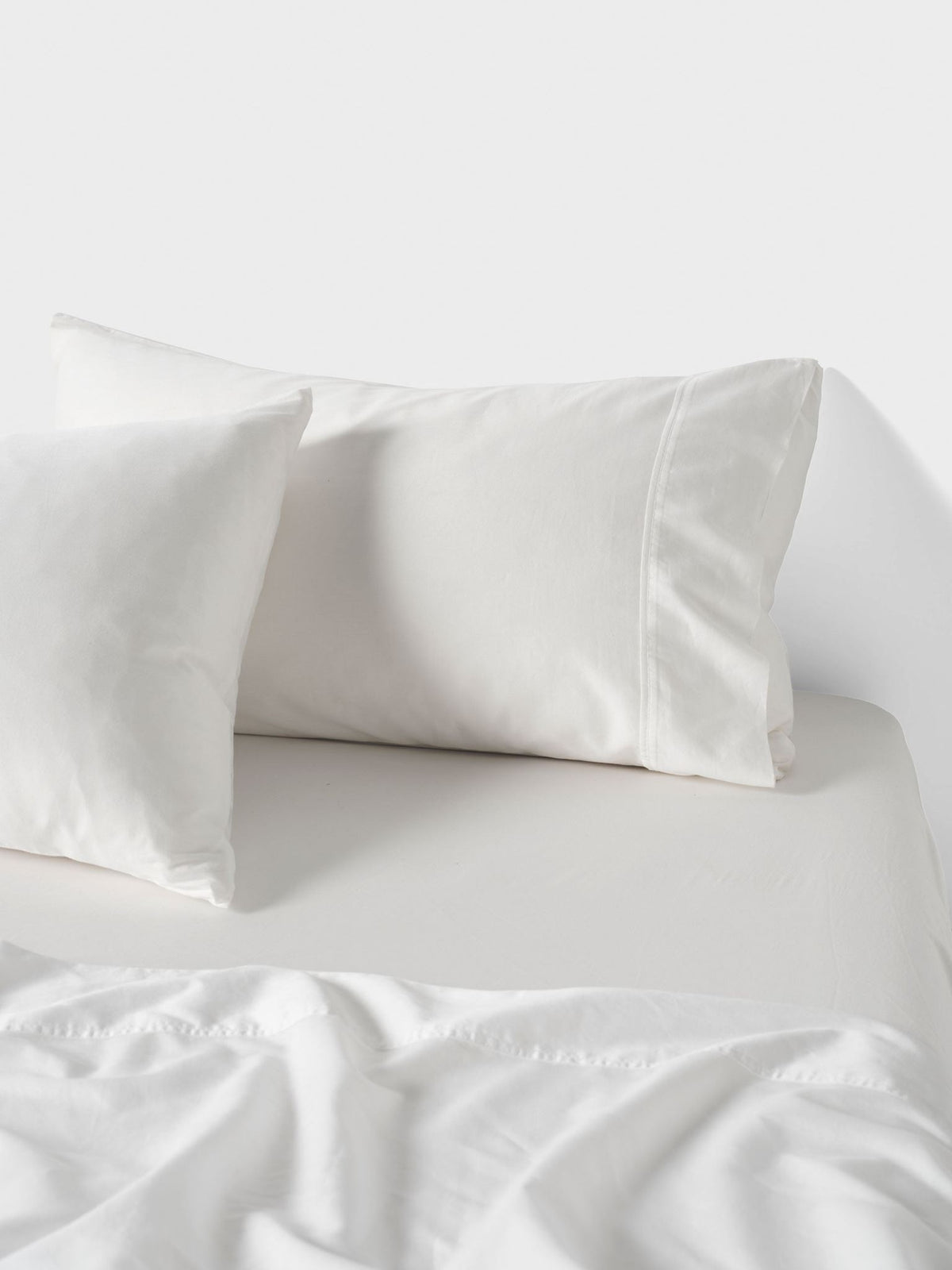 Sheet Set - Surf Wash White 400 Thread Count Linen House - Double