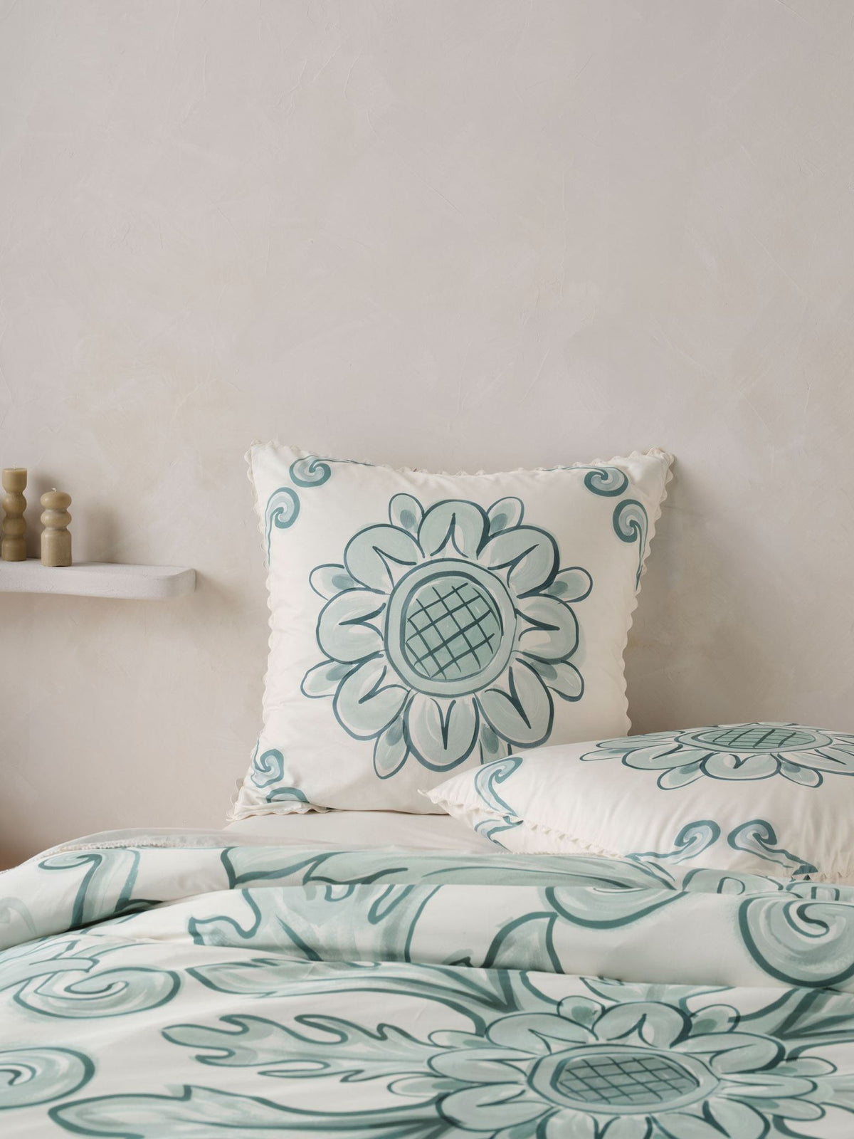 European Pillowcase - Thalia Linen House - 65cm x 65cm Blue