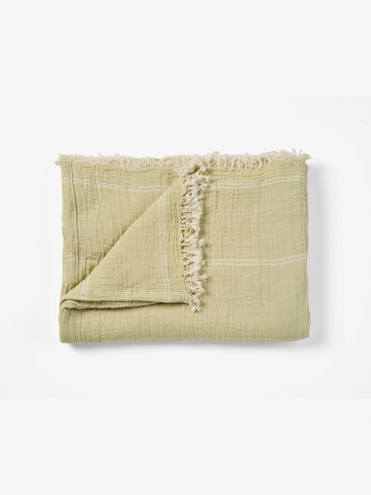 Throw Torquay Pistachio Linen House - 150cm x 200cm Green