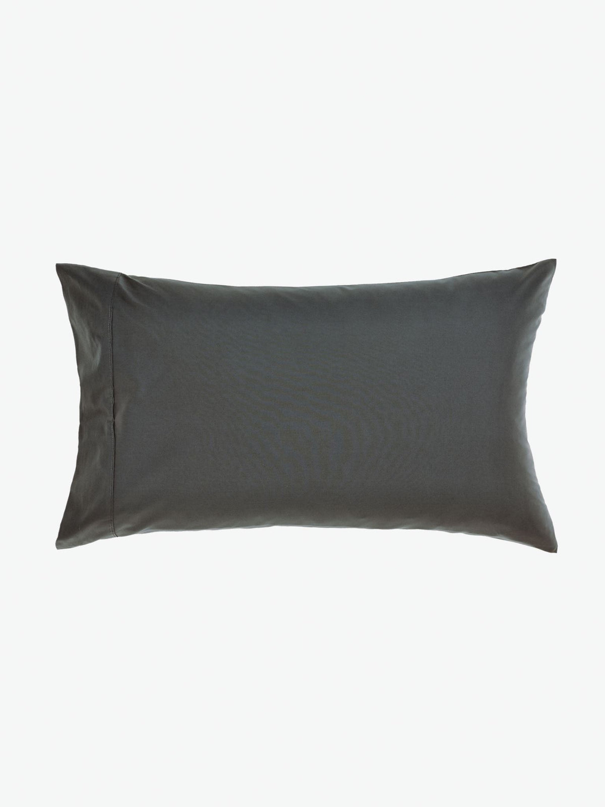Pillowcase - 300 Thread Count Cotton Percale Vienna Linen House - King Charcoal