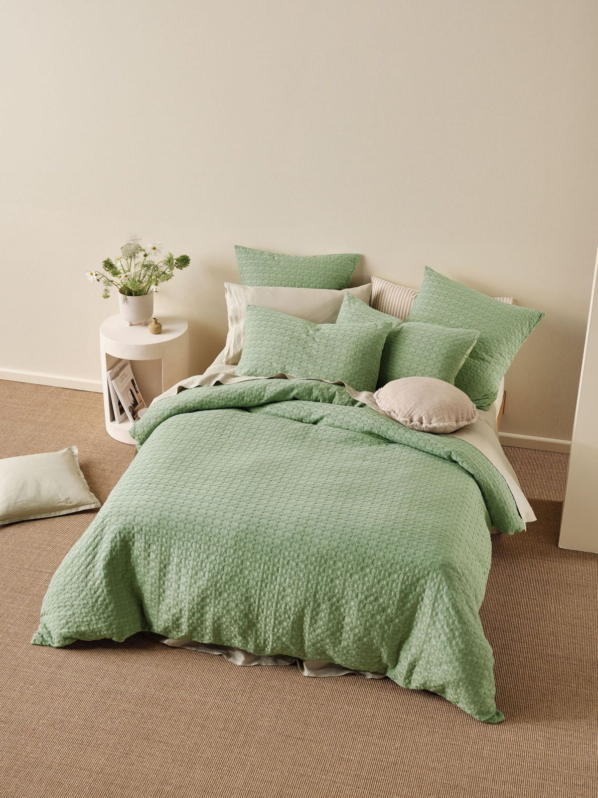 Quilt Cover Set - Vista Linen House - Queen Green