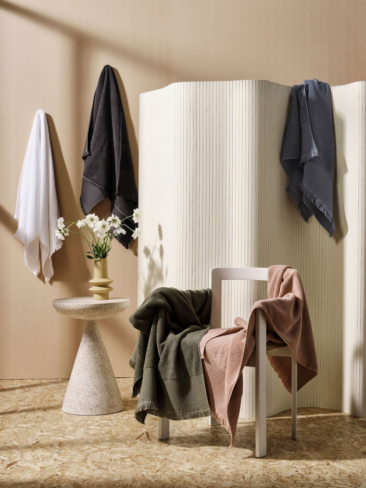 Bath Towel - Eden Charcoal Linen House - 69cm x 139cm Dark Grey