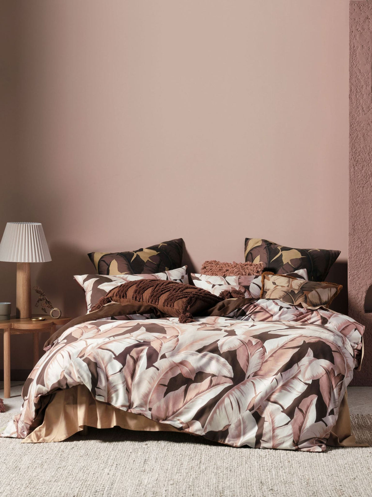 Quilt Cover Set - Kalena Linen House - Double Brown