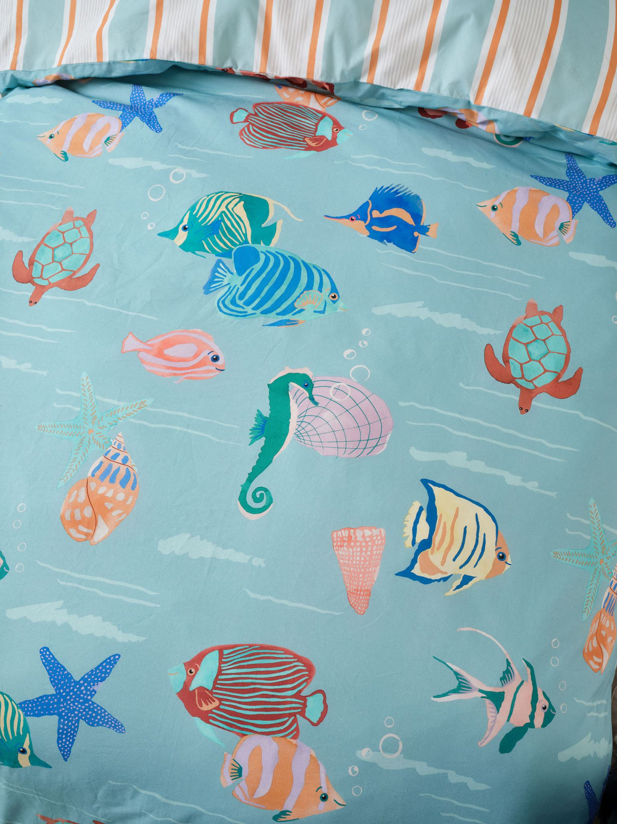 Under the Sea Duvet Cover Set by Linen House Kids - Double (Aqua)