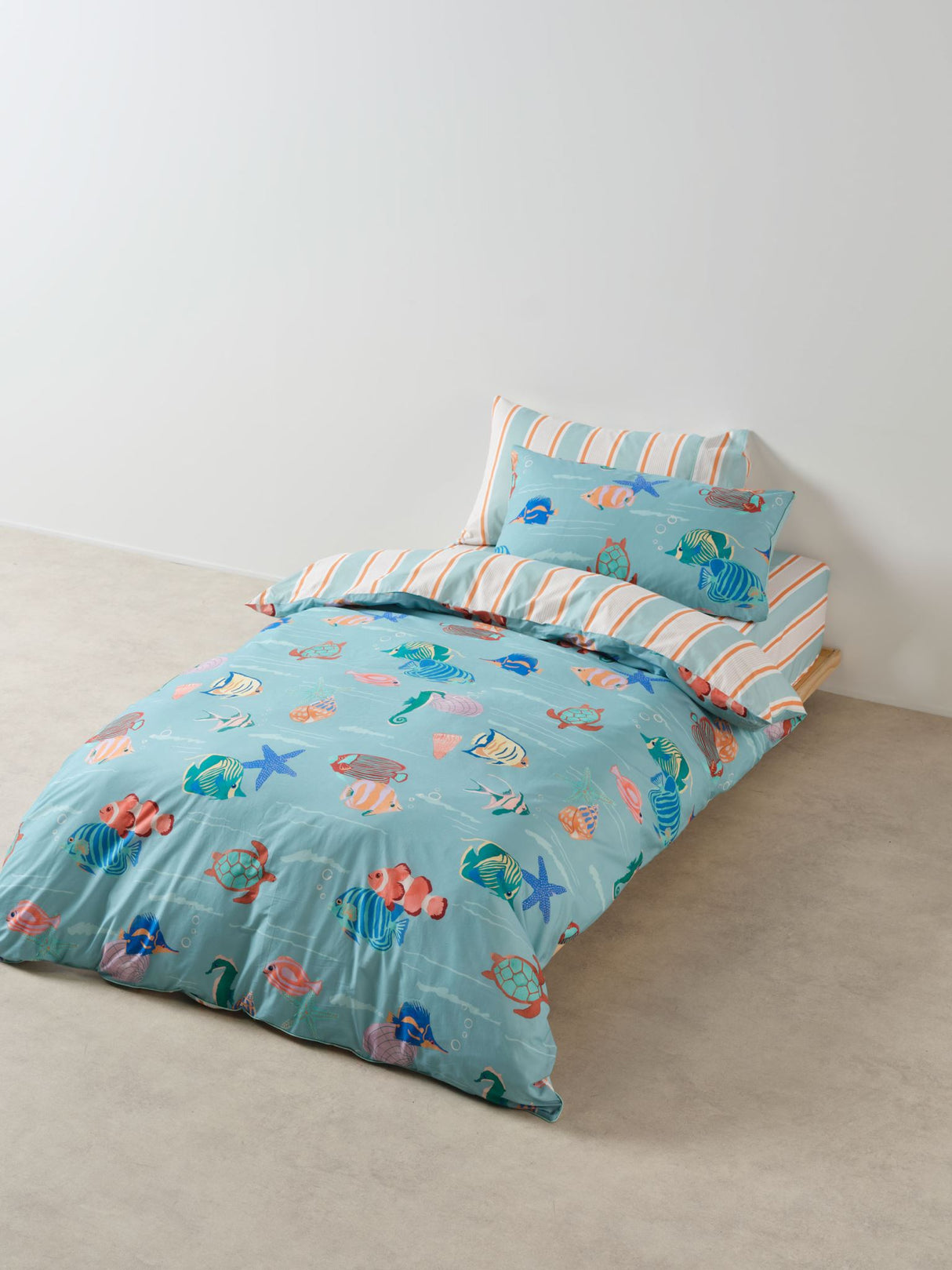 Under the Sea Duvet Cover Set by Linen House Kids - Double (Aqua)