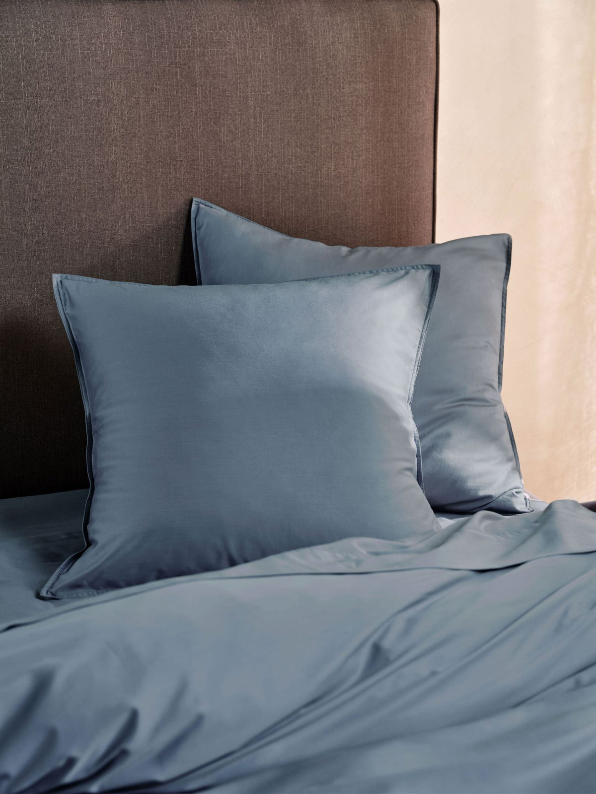 European Pillowcase - 400TC Bamboo Cotton Nara Bluestone - 65cm x 65cm