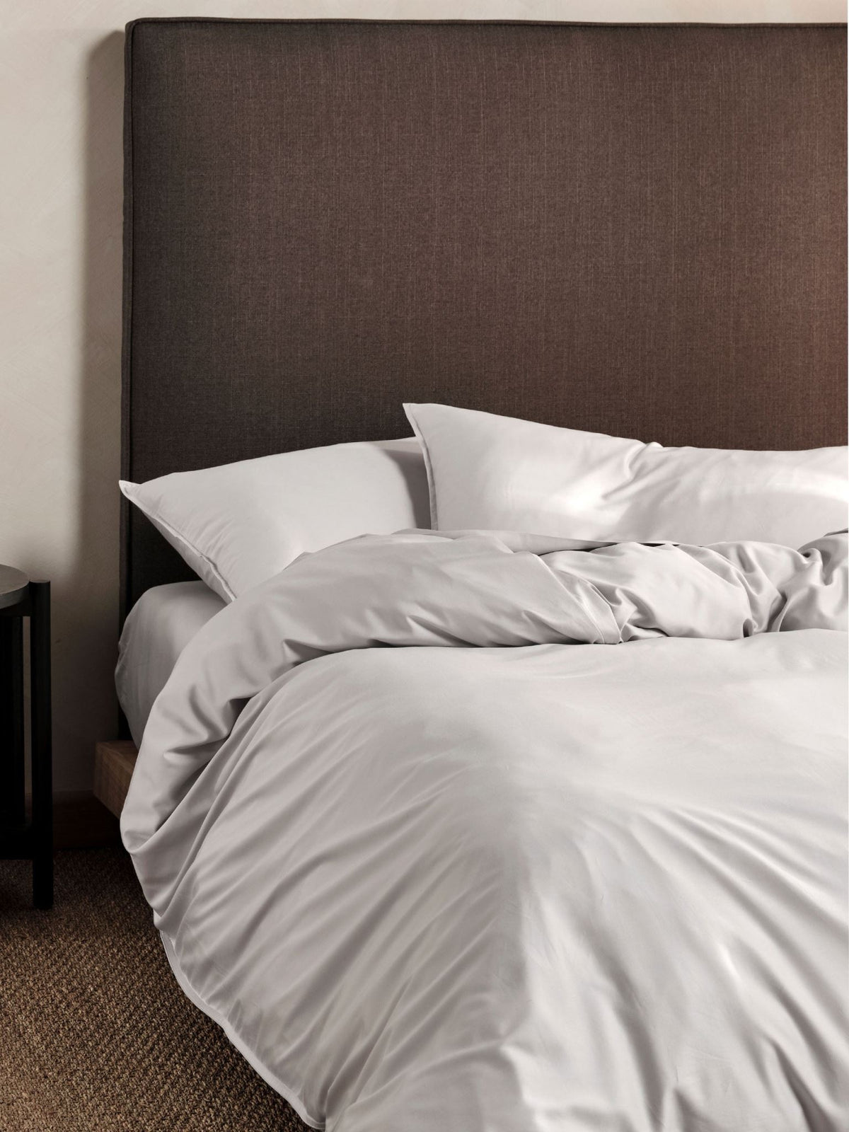 Quilt Cover Set - 400 Thread Count Bamboo Cotton Nara - Single Silver