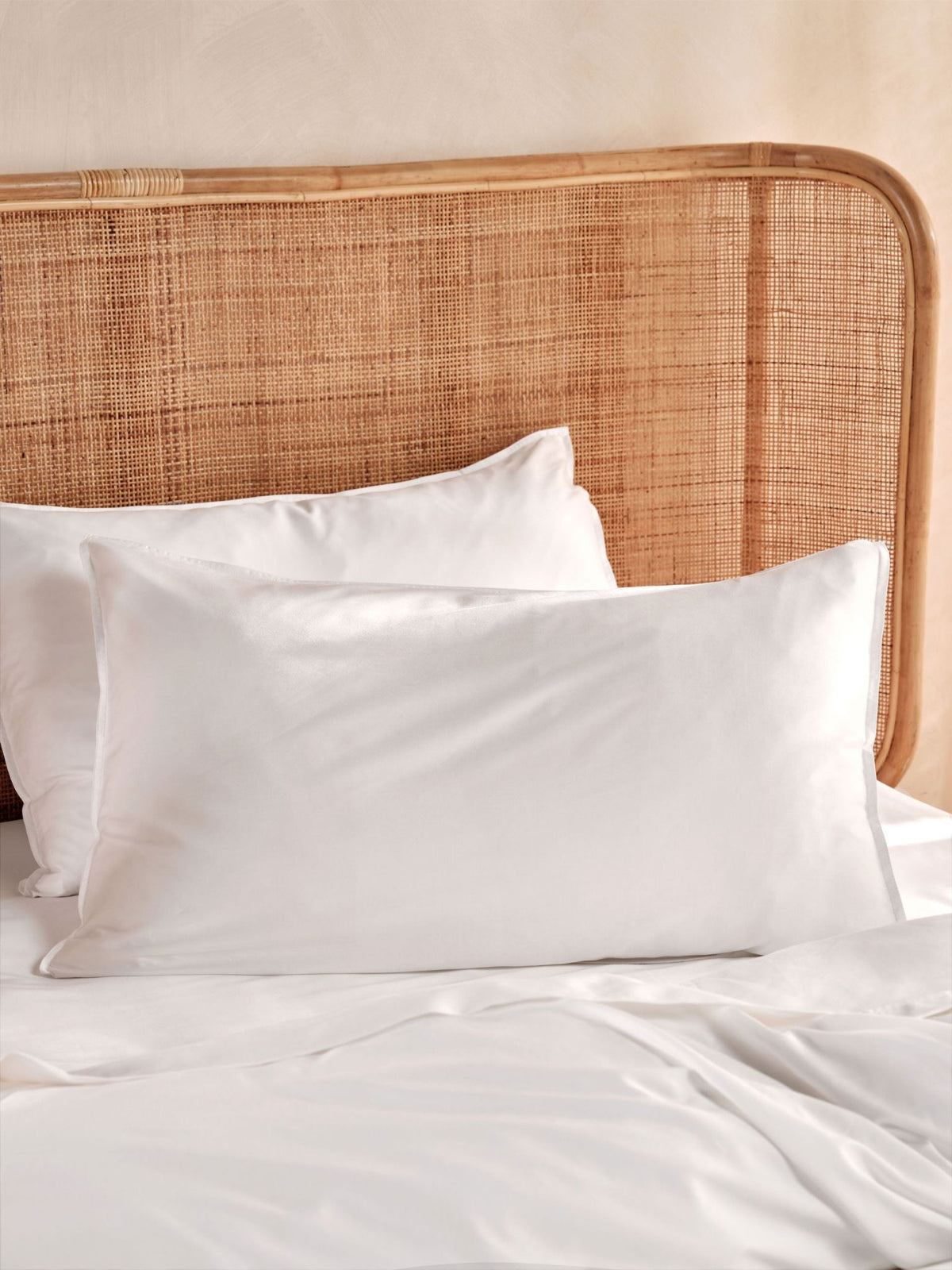 Quilt Cover Set - 400 Thread Count Bamboo Cotton Nara - Super King White