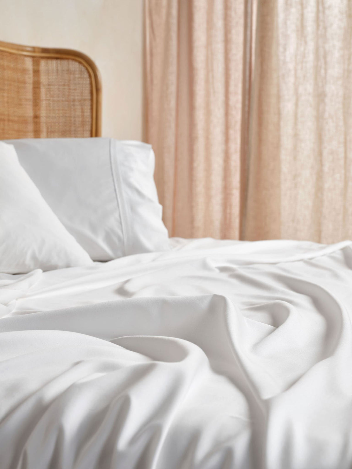 Sheet Set - 400 Thread Count Bamboo Cotton Nara Linen House - Double White