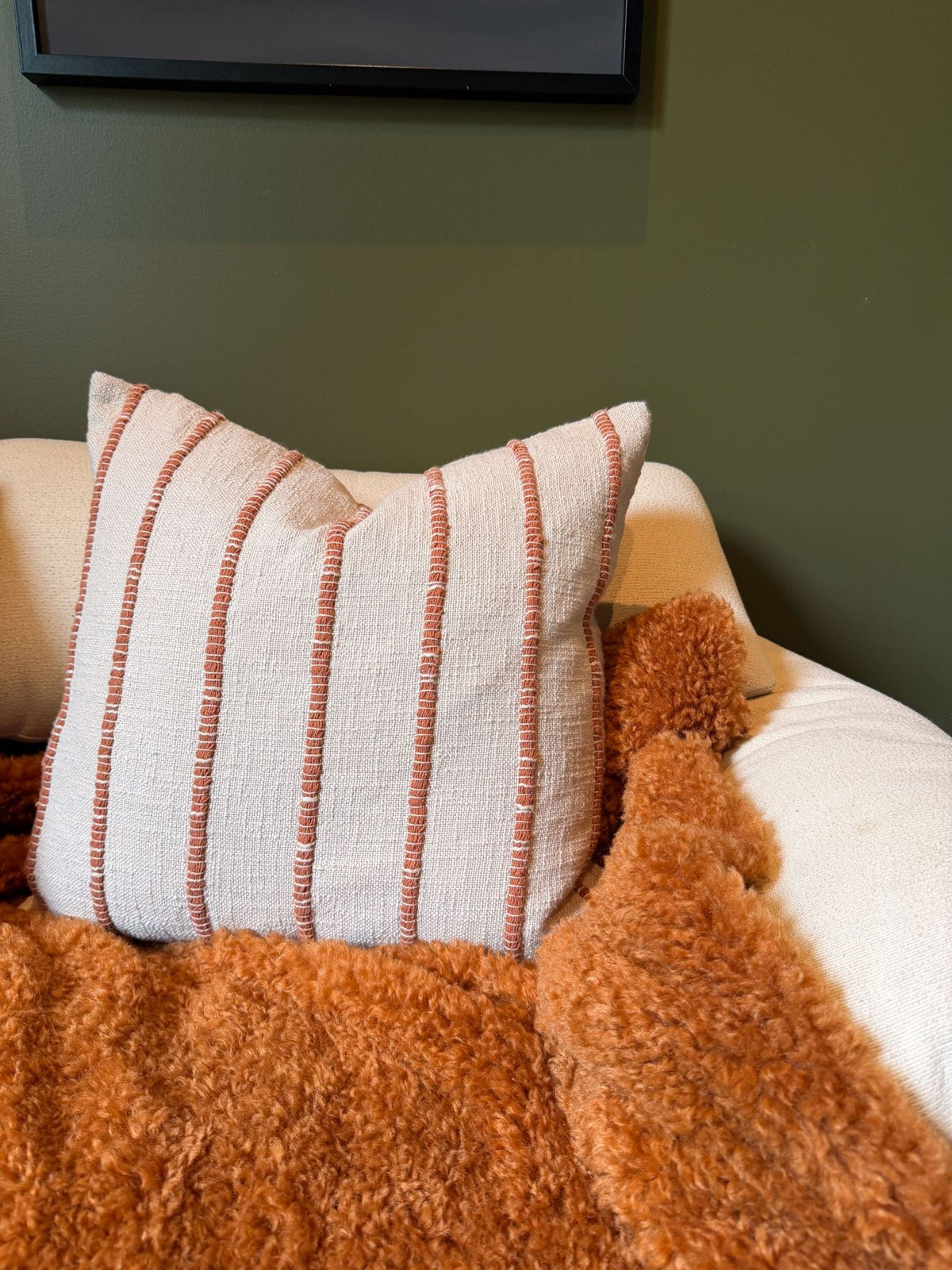 Cushion - Elton Ginger 48 x 48cm Linen House - 48cm x 48cm Brown