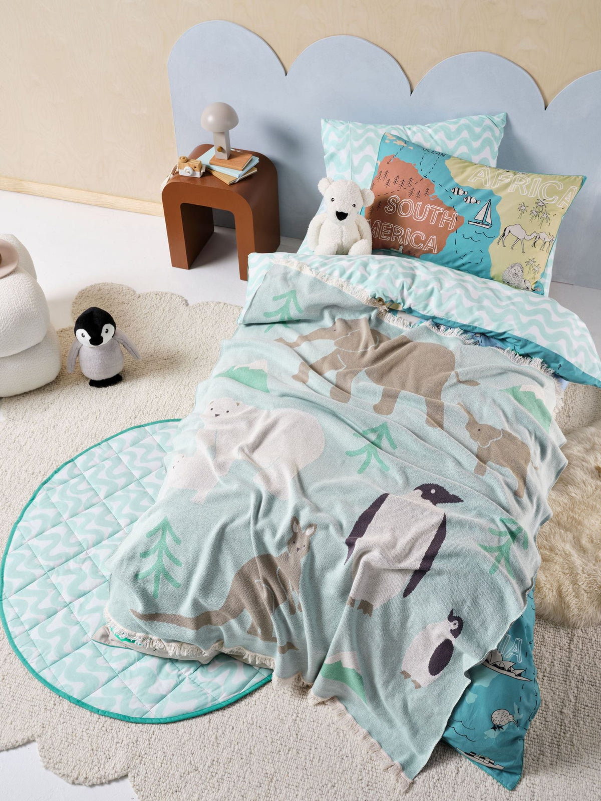 Blanket - Atlas Linen House - 120cm x 140cm Blue