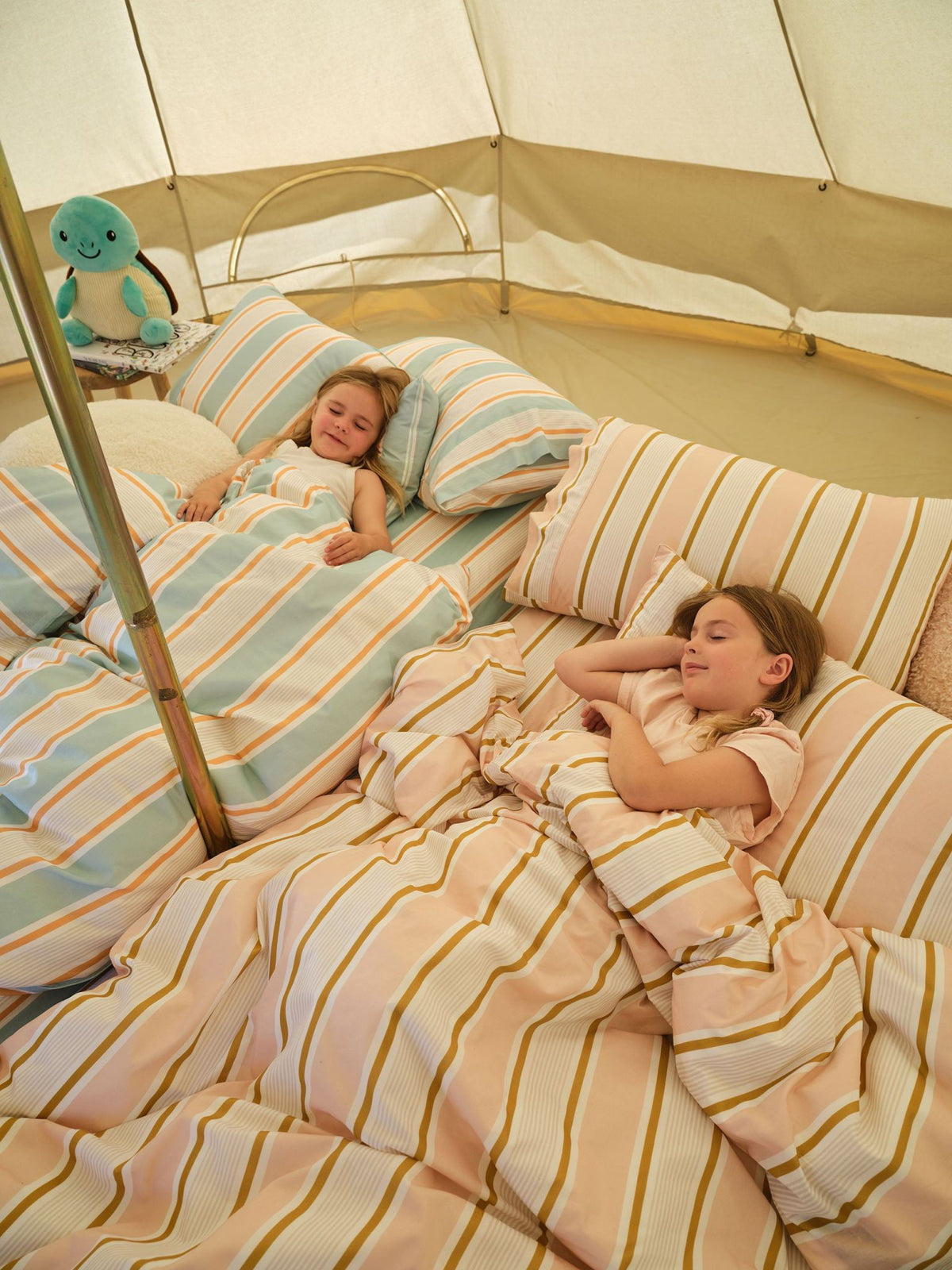 Quilt Cover Set - Sailor Stripe Linen House - Double Pink