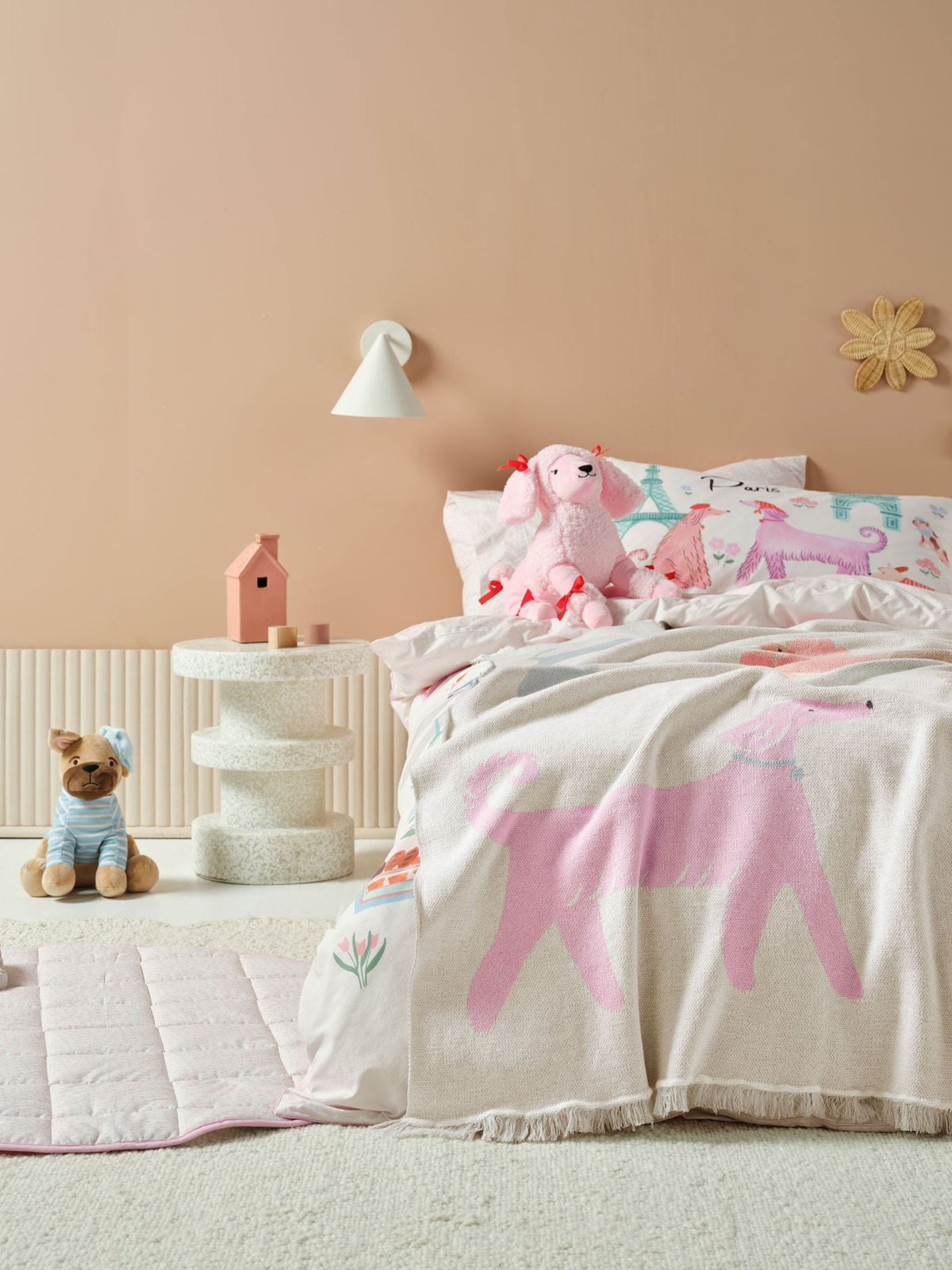 Blanket - Petite Paris Linen House - 120cm x 140cm Pink