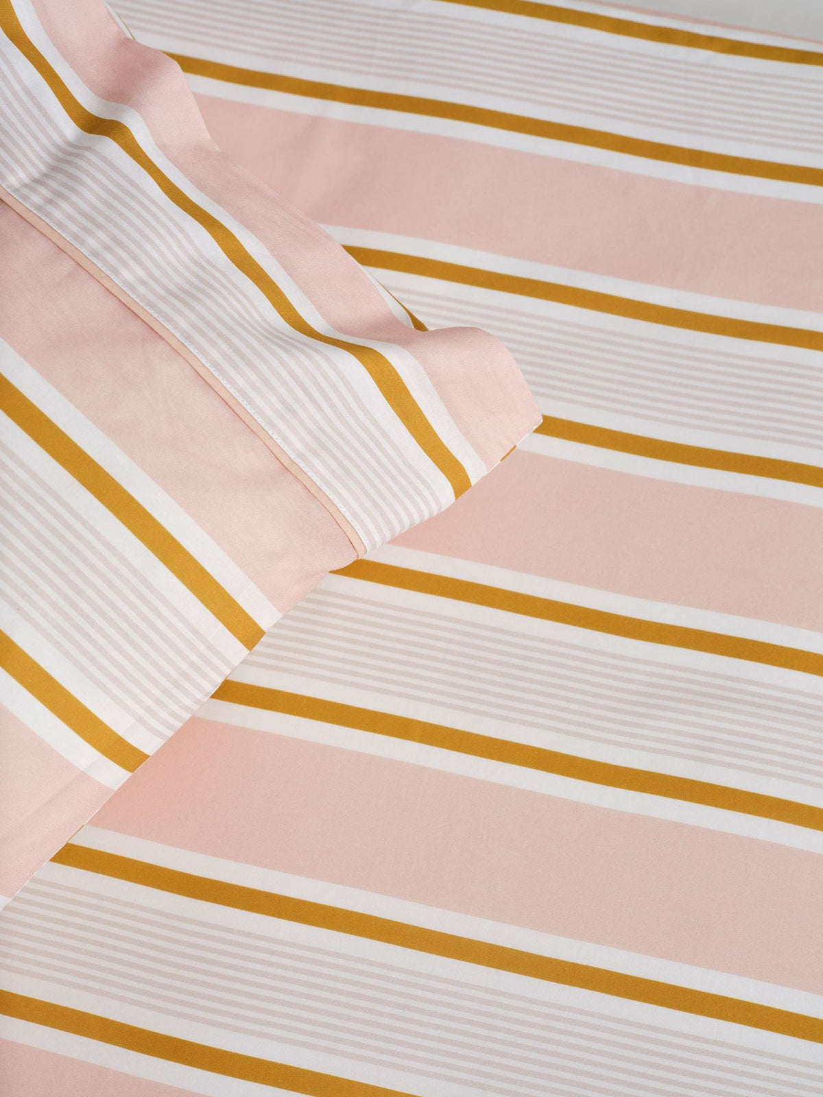 Fitted Sheet - & Pillowcase Set Sailor Stripe Linen House - Single Pink