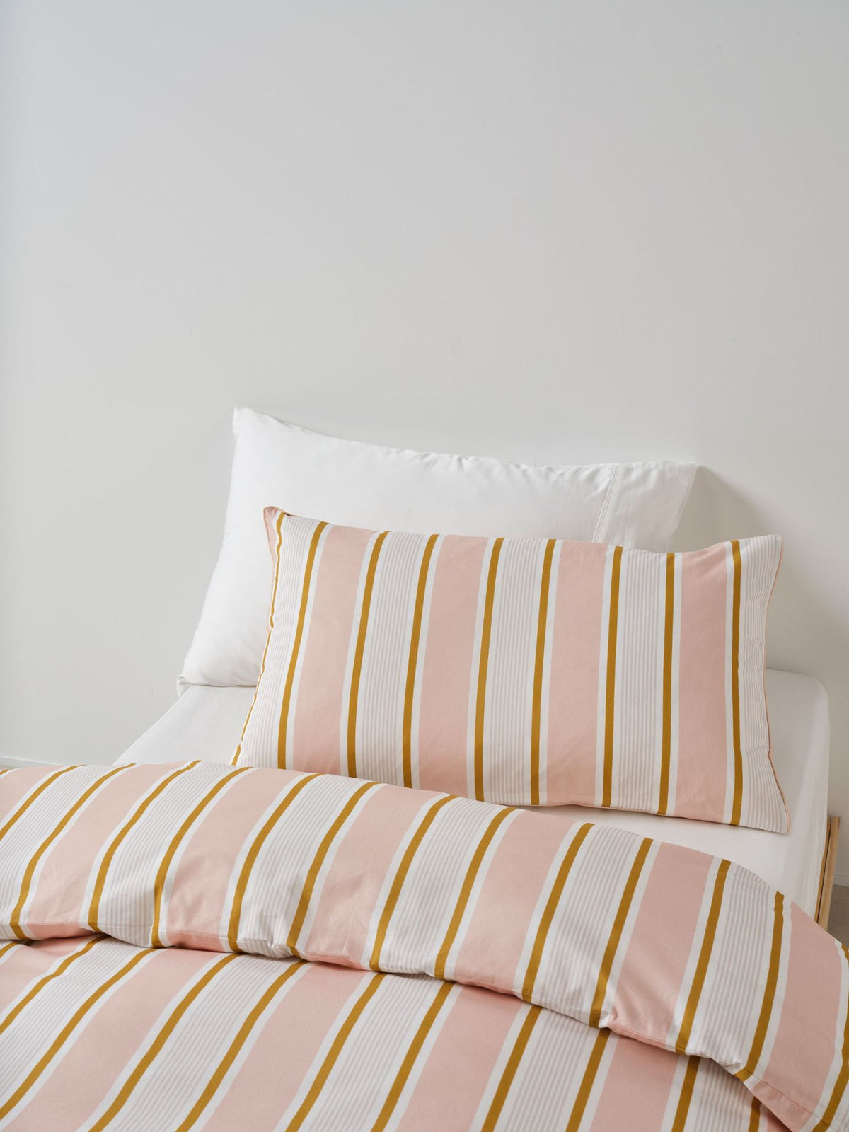 Quilt Cover Set - Sailor Stripe Linen House - Queen Pink