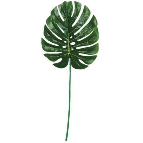 Lifelike palm leaf decoration, 27cm x 75cm, perfect for tropical-themed décor, parties, or DIY crafts.