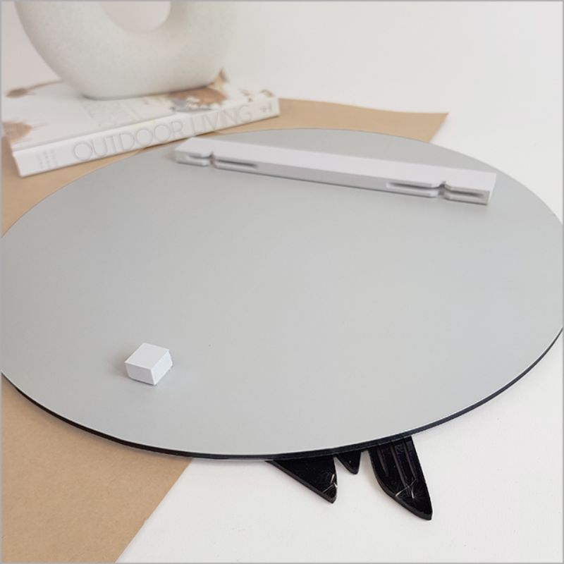 Elegant 37cm copper circle wall art featuring brushed copper and black acrylic, perfect for indoor or outdoor decor.