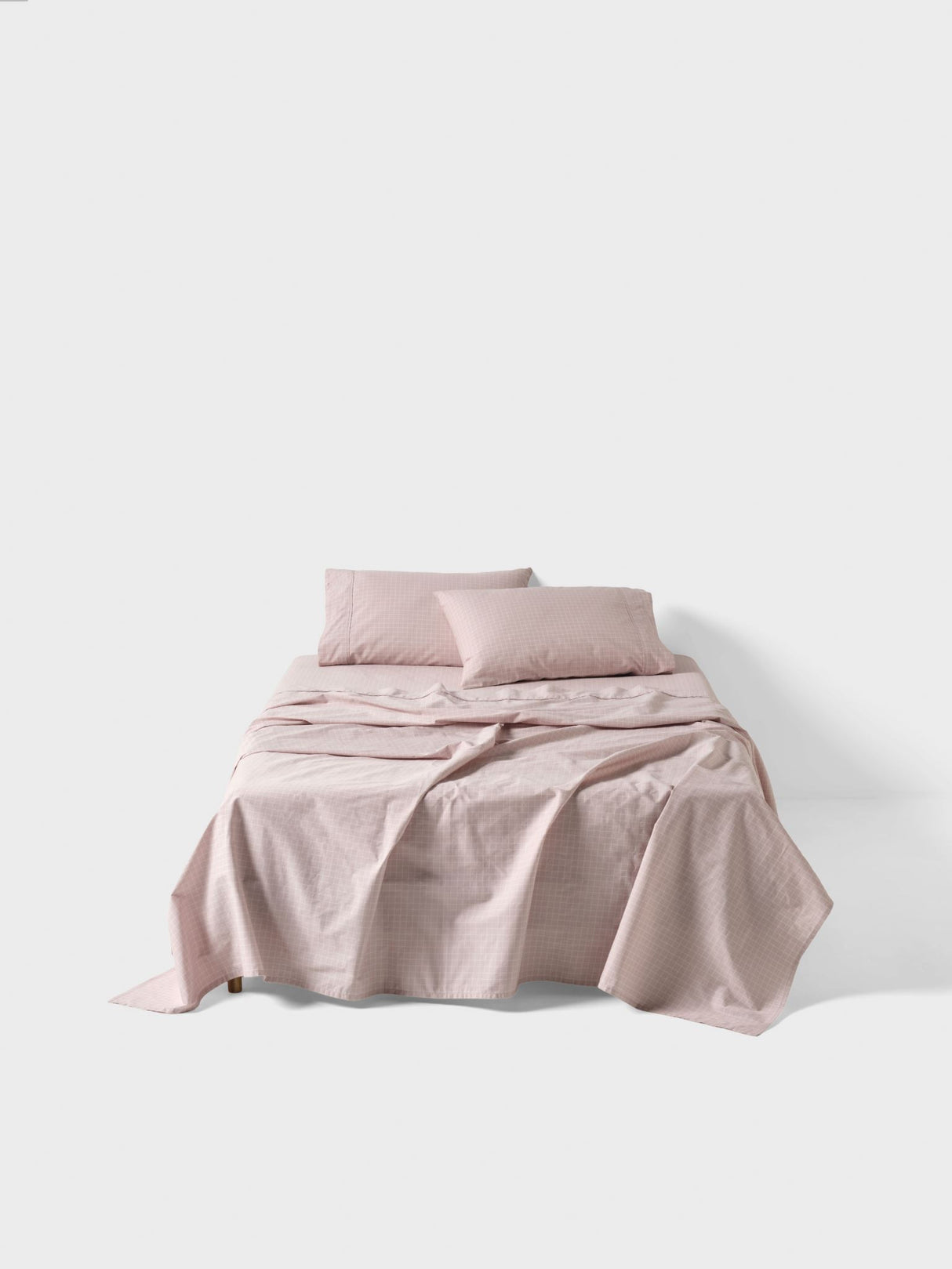 Volley Check Sheet Set Set by Linen House - King Single (Orchid)