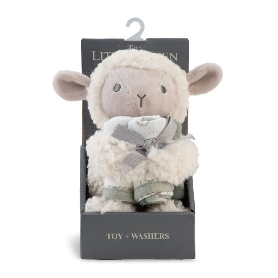 Little Linen Plush Toy & Washers - Farmyard Lamb - Little Linen