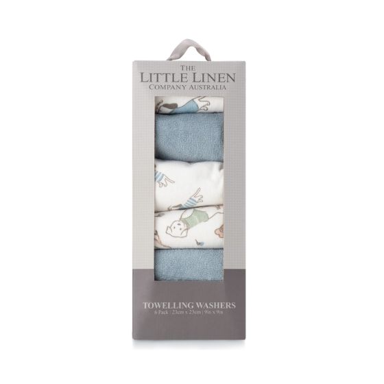Little Linen Towelling Washer 6pk - Barklife Dog - Little Linen