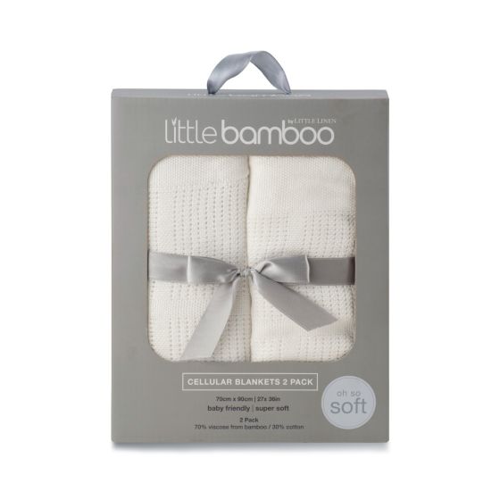 Little Bamboo Cellular Blanket 2pk - Natural - Little Bamboo