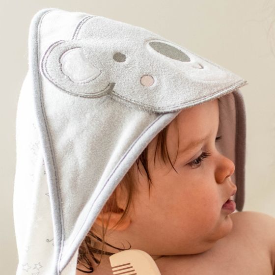 The Little Linen Company Hooded Towel & Washers - Cheeky Koala - Little Linen