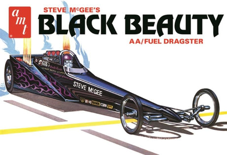 1/25 scale Black Beauty Wedge Dragster model kit, unassembled, for creative assembly and personalized detailing.