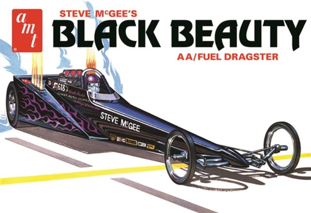 1/25 scale Black Beauty Wedge Dragster model kit, unassembled, for creative assembly and personalized detailing.