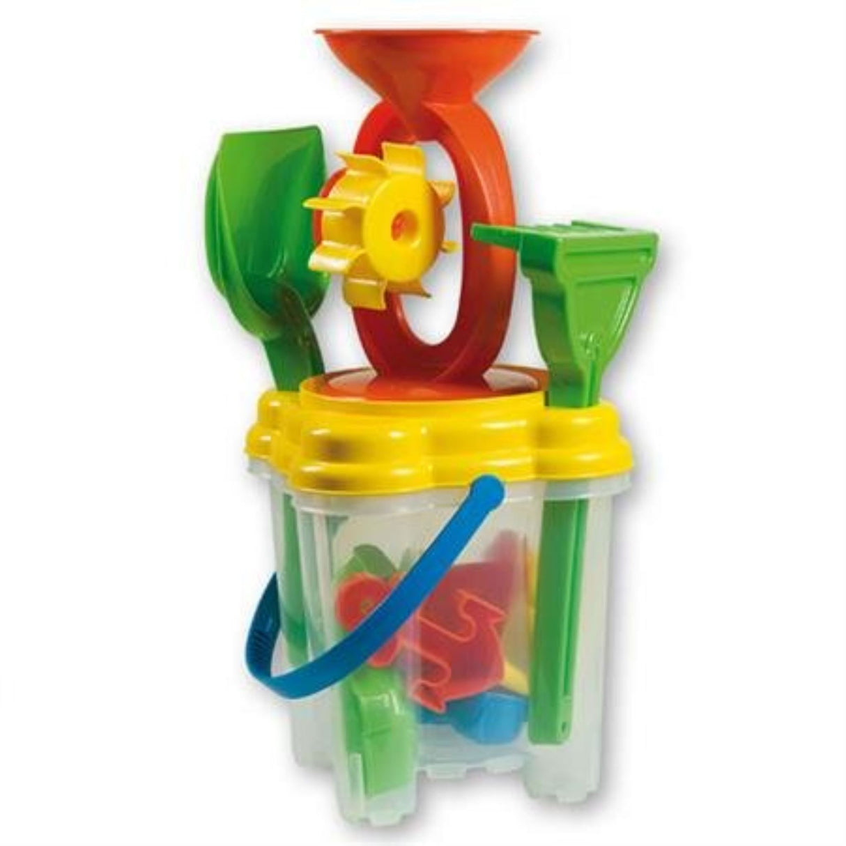Summertime Sq Transparent Bucket Set (Asst Colours)