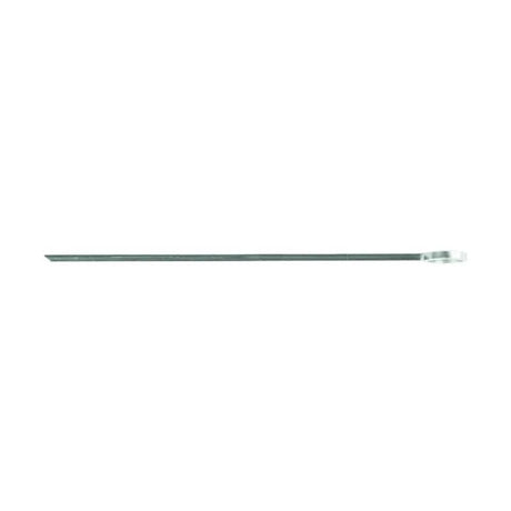 Durable 20cm stainless steel flat skewers, perfect for grilling meat, veggies, and fruit, pack of 12.