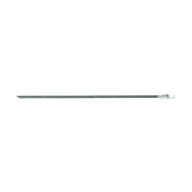 Durable 35cm stainless steel flat skewers, ideal for grilling kebabs and fruits, pack of 12, dishwasher safe.
