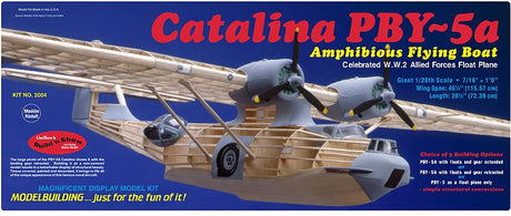 1/28 PBY-5A Catalina Balsa Kit by Guillows, a historic WWII flying boat model for display and flight enthusiasts.
