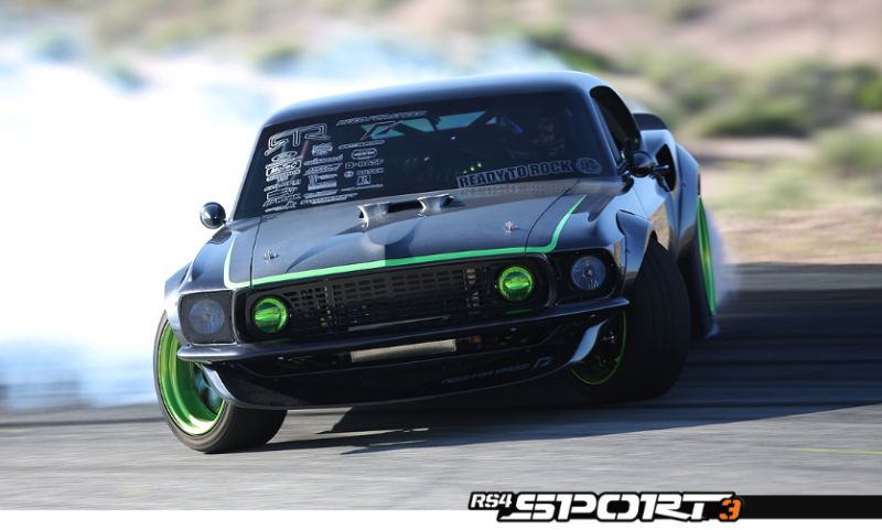 1/10 RS4 S3 '69 Mustang with detailed RTR-X body, racing wing, and all necessary batteries for thrilling RC action.