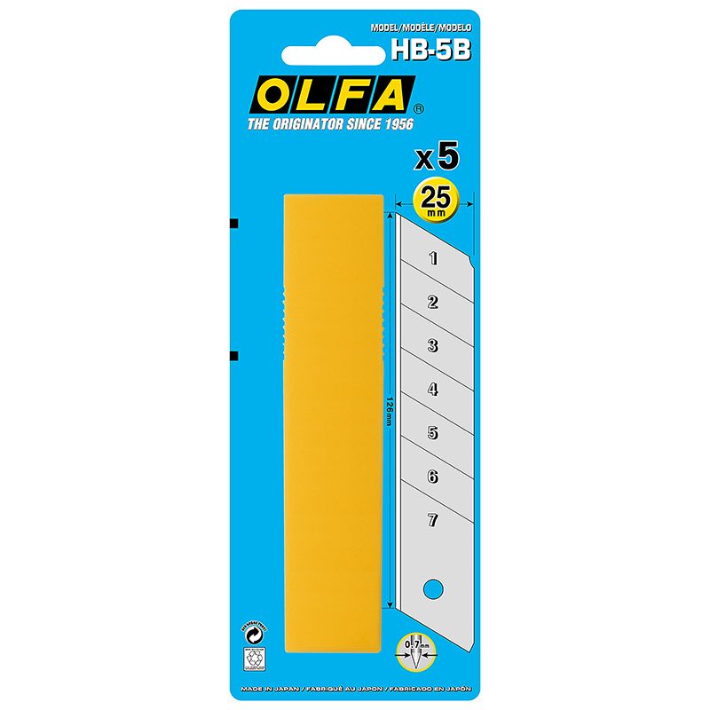 Standard Snap Off Blade - 25mm X 5Pk - Olfa