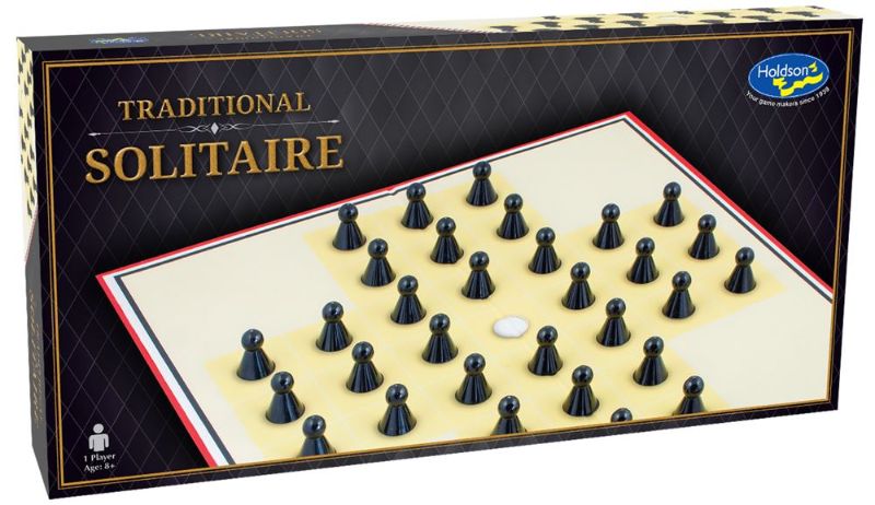 Classic Solitaire game with durable cards, perfect for solo play and enhancing strategic thinking, made in New Zealand.