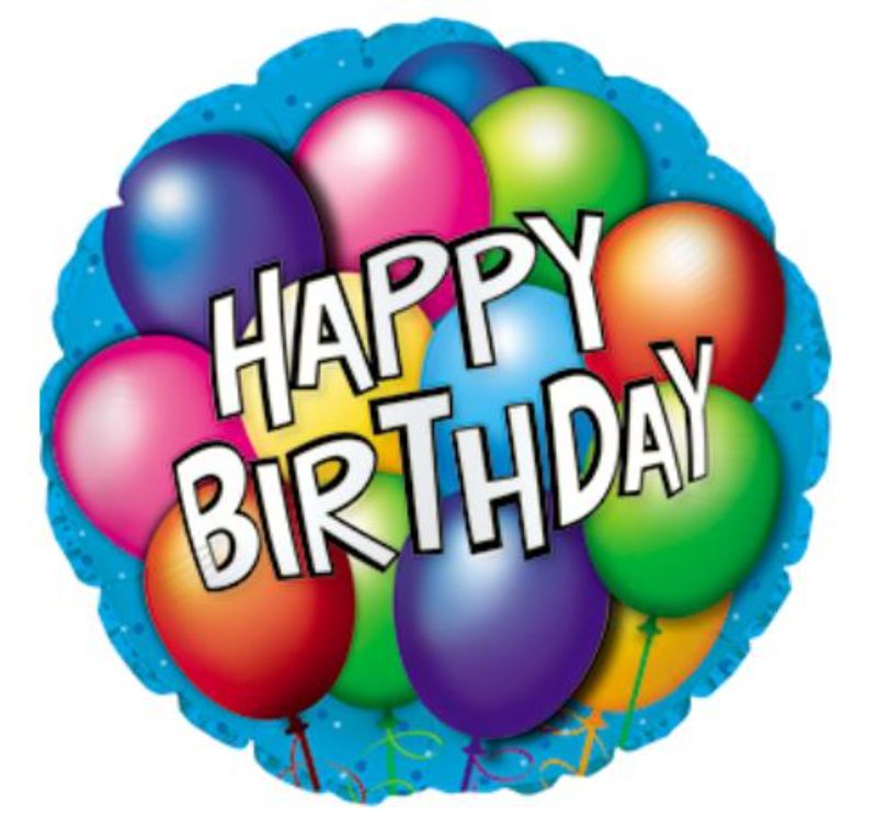 Vibrant 17in Happy Birthday Balloon, ideal for festive celebrations and creating balloon bouquets, helium-safe and long-lasting.