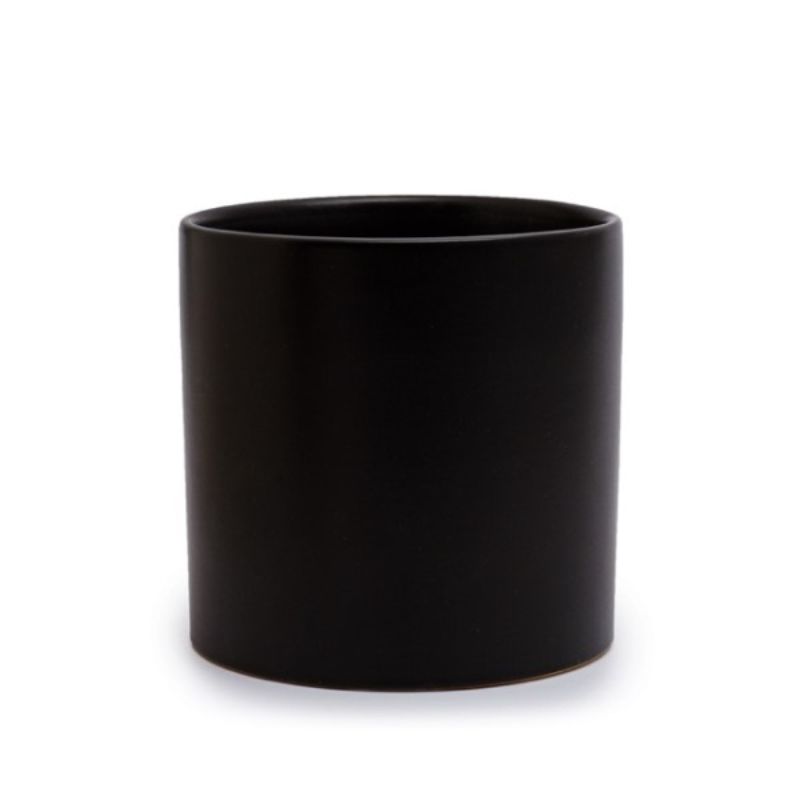 Ceramic Plant Pot Matte Black