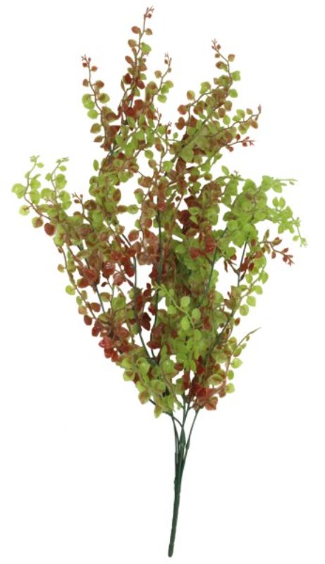 65cm artificial hanging leaf branch with vibrant red and green foliage for stylish indoor decor.