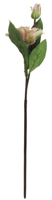 Vibrant purple artificial dahlia stem with two heads, 60cm long, perfect for elegant home decor and floral arrangements.