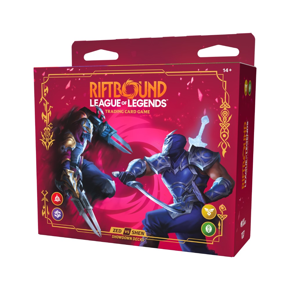Riftbound - LoL TCG - Showdown Deck Display - Vendetta - Zed vs Shen