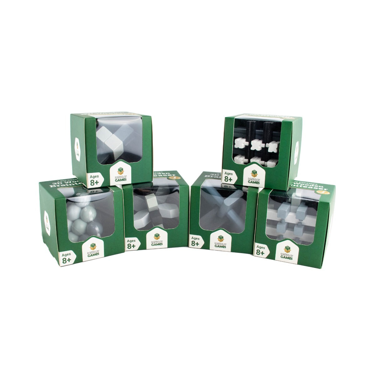 LPG Puzzles 3D Wooden Brainteaser Display: Series 1