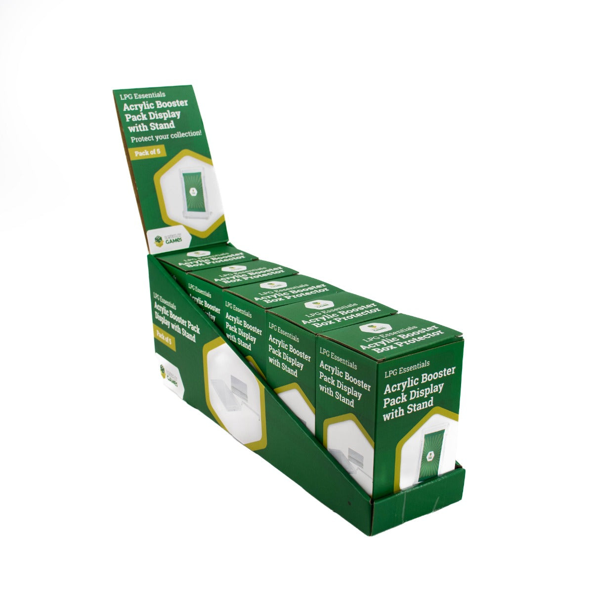 LPG Essentials Acrylic Booster Pack Protector Display