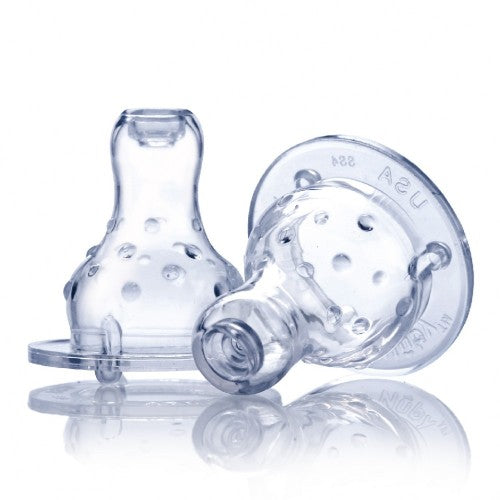 Nuby Standard Neck Silicone Teats (2 Pack)