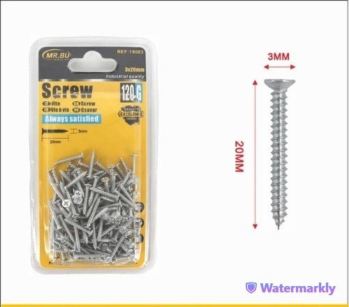 Screw(120g, 3*20MM) - Pack of 12